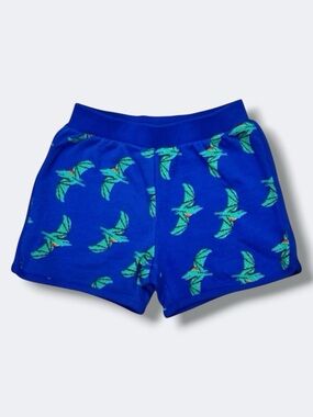 🦄 3/$36 Hanna Andersson Boys Shorts Size 6-7 Blue Dinosaur Adventures of Summer